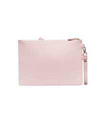 rosa verzierte Leder Clutch von Sophia Webster