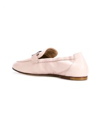 rosa verzierte Leder Slipper von Tod's