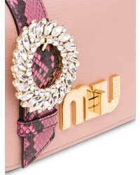 rosa verzierte Leder Umhängetasche von Miu Miu