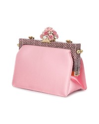 rosa verzierte Leder Umhängetasche von Dolce & Gabbana
