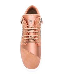 rosa verzierte niedrige Sneakers von Giuseppe Zanotti Design