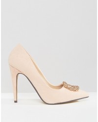 rosa verzierte Pumps von True Decadence