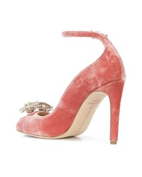 rosa verzierte Samt Pumps von Chloe Gosselin