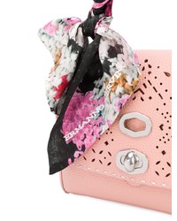 rosa verzierte Satchel-Tasche aus Leder von Ermanno Scervino