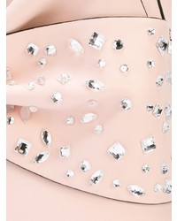 rosa verzierte Shopper Tasche aus Leder von Christian Siriano