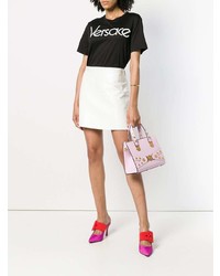 rosa verzierte Shopper Tasche aus Leder von Versace