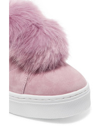 rosa verzierte Slip-On Sneakers aus Wildleder von Sam Edelman