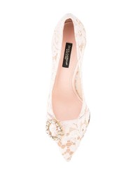 rosa verzierte Spitze Pumps von Dolce & Gabbana