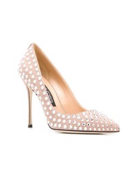 rosa verzierte Wildleder Pumps von Sergio Rossi