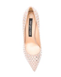 rosa verzierte Wildleder Pumps von Sergio Rossi