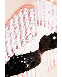 rosa verzierter Pullover mit einem Rundhalsausschnitt von Markus Lupfer