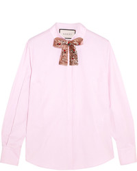 rosa verziertes Hemd von Gucci