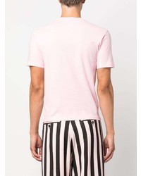 rosa verziertes T-Shirt mit einem Rundhalsausschnitt von DSQUARED2