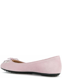 rosa Wildleder Ballerinas von Tod's