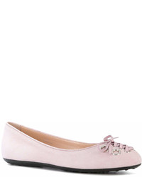 rosa Wildleder Ballerinas von Tod's