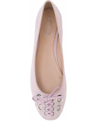 rosa Wildleder Ballerinas von Tod's