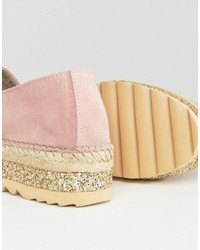 rosa Wildleder Espadrilles von Pieces