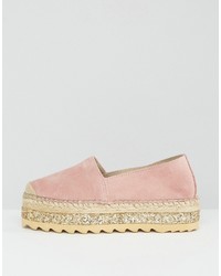 rosa Wildleder Espadrilles von Pieces