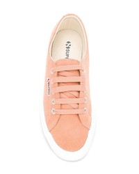 rosa Wildleder niedrige Sneakers von Superga