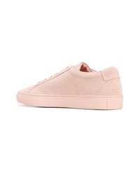 rosa Wildleder niedrige Sneakers von Common Projects