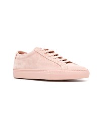 rosa Wildleder niedrige Sneakers von Common Projects