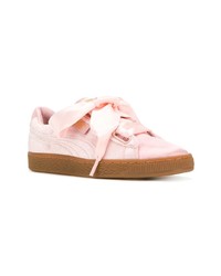 rosa Wildleder niedrige Sneakers von Puma