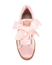 rosa Wildleder niedrige Sneakers von Puma