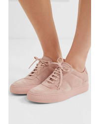 rosa Wildleder niedrige Sneakers von Common Projects