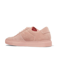 rosa Wildleder niedrige Sneakers von Common Projects