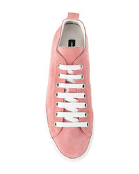 rosa Wildleder niedrige Sneakers von DSQUARED2