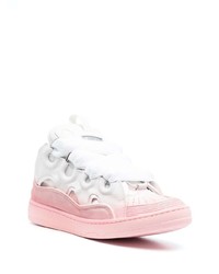 rosa Wildleder niedrige Sneakers von Lanvin