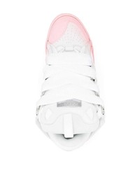 rosa Wildleder niedrige Sneakers von Lanvin