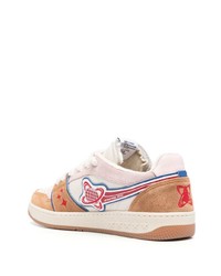 rosa Wildleder niedrige Sneakers von Enterprise Japan