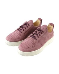 rosa Wildleder niedrige Sneakers von EKN Footwear