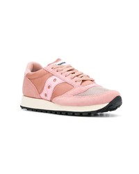 rosa Wildleder niedrige Sneakers von Saucony