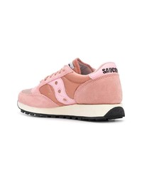 rosa Wildleder niedrige Sneakers von Saucony