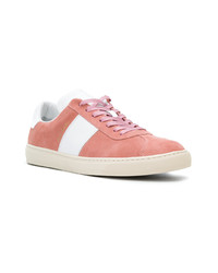 rosa Wildleder niedrige Sneakers von Paul Smith