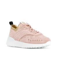 rosa Wildleder niedrige Sneakers von Tod's