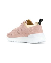 rosa Wildleder niedrige Sneakers von Tod's