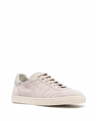 rosa Wildleder niedrige Sneakers von Brunello Cucinelli