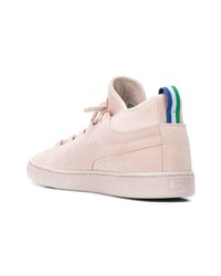 rosa Wildleder niedrige Sneakers von Puma