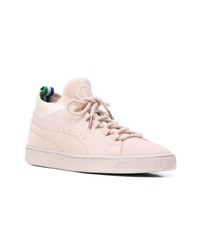 rosa Wildleder niedrige Sneakers von Puma