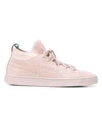 rosa Wildleder niedrige Sneakers von Puma