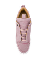 rosa Wildleder niedrige Sneakers von Mason Garments
