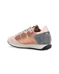 rosa Wildleder niedrige Sneakers von Philippe Model