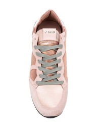 rosa Wildleder niedrige Sneakers von Philippe Model