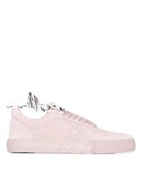 rosa Wildleder niedrige Sneakers von Off-White