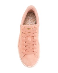 rosa Wildleder niedrige Sneakers von Puma