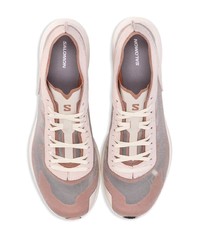 rosa Wildleder niedrige Sneakers von Salomon