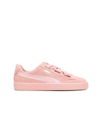 rosa Wildleder niedrige Sneakers von Puma
